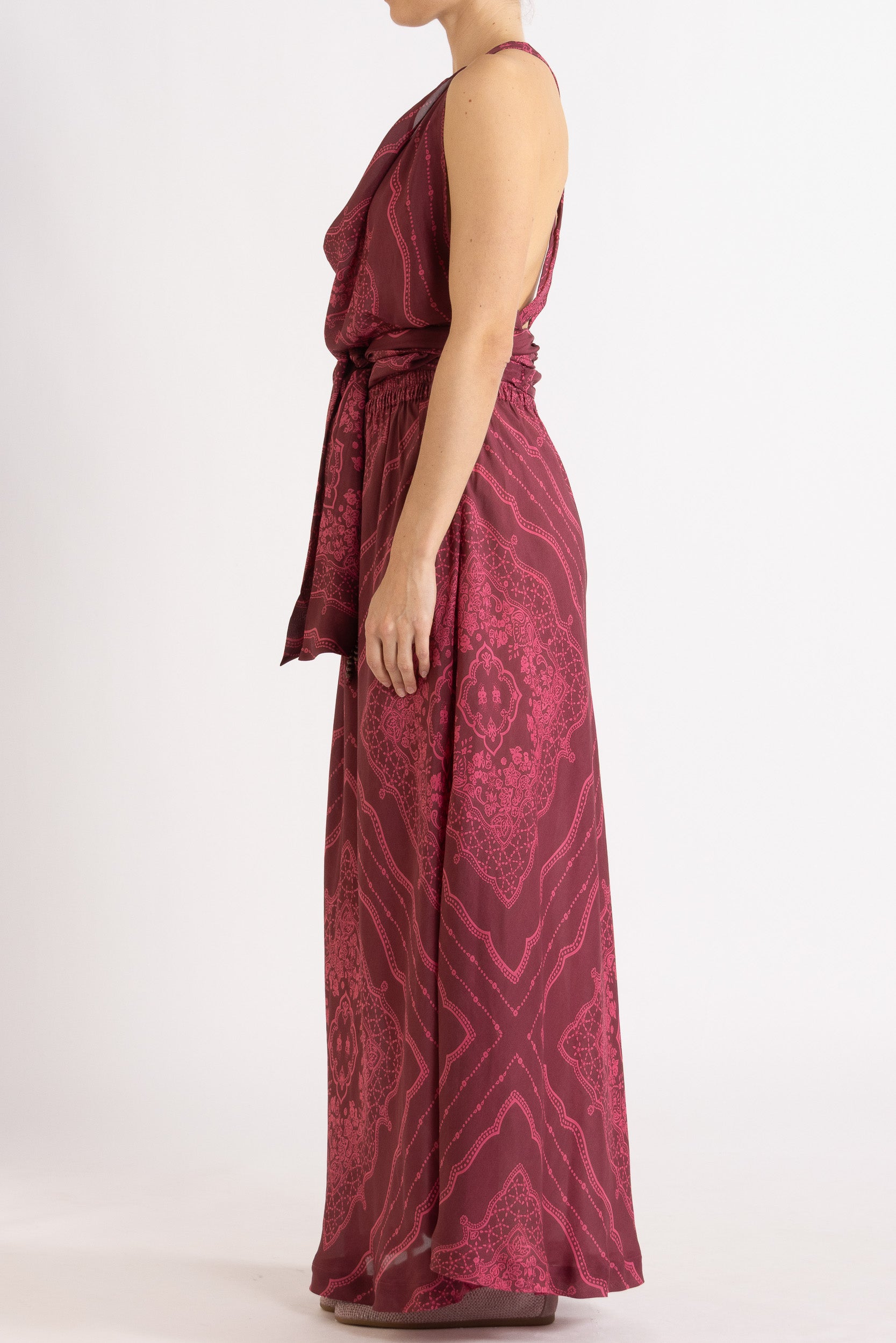 Renee Printed Silk Maxi Skirt