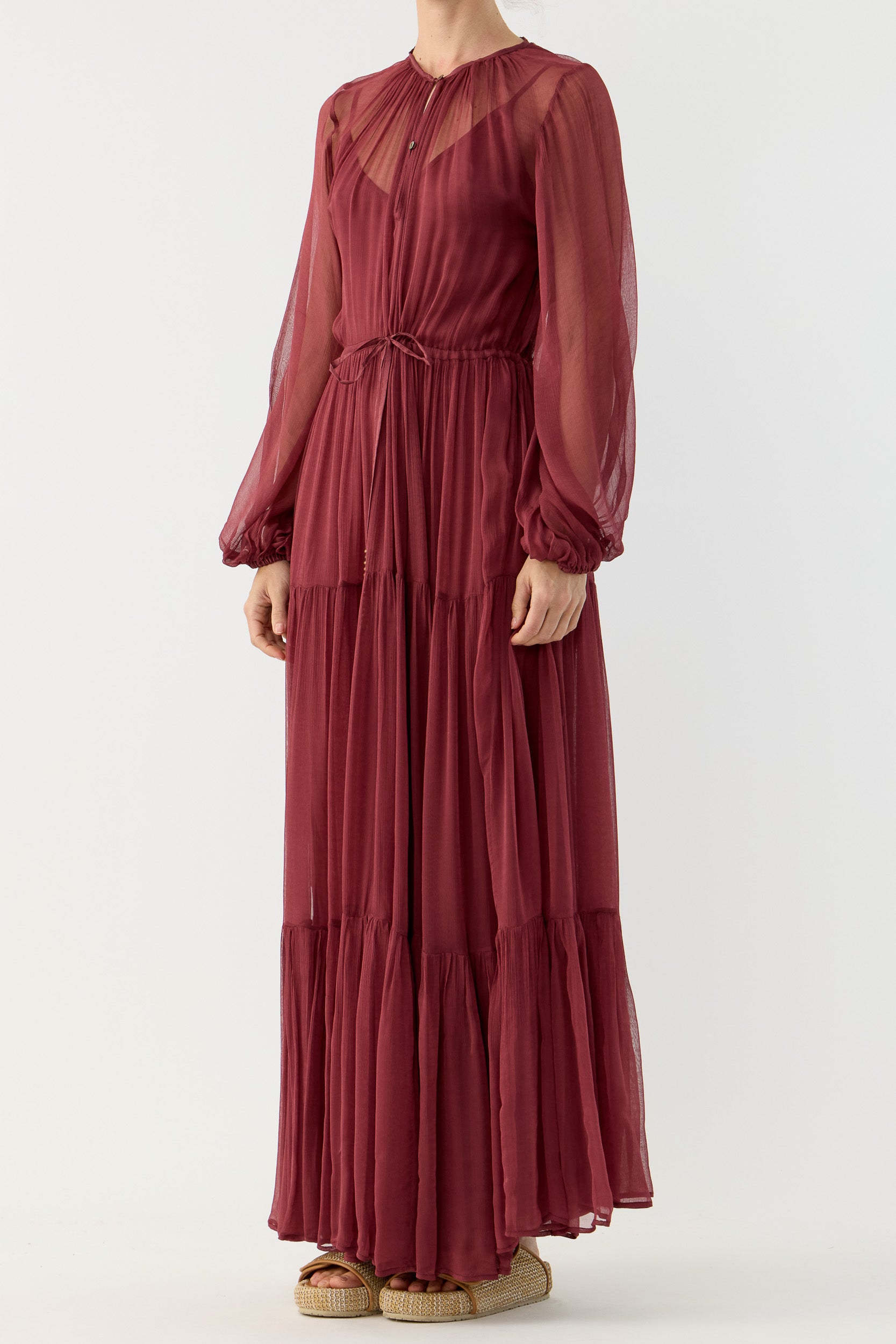 Lucinda Crinkle Chiffon Maxi Dress