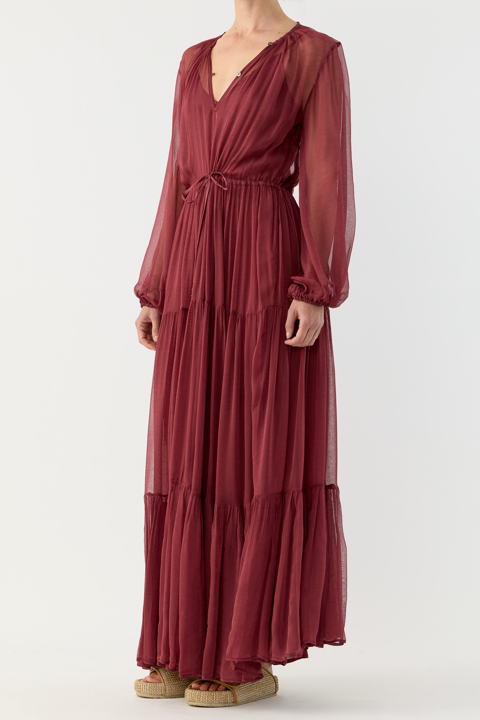 Lucinda Crinkle Chiffon Maxi Dress