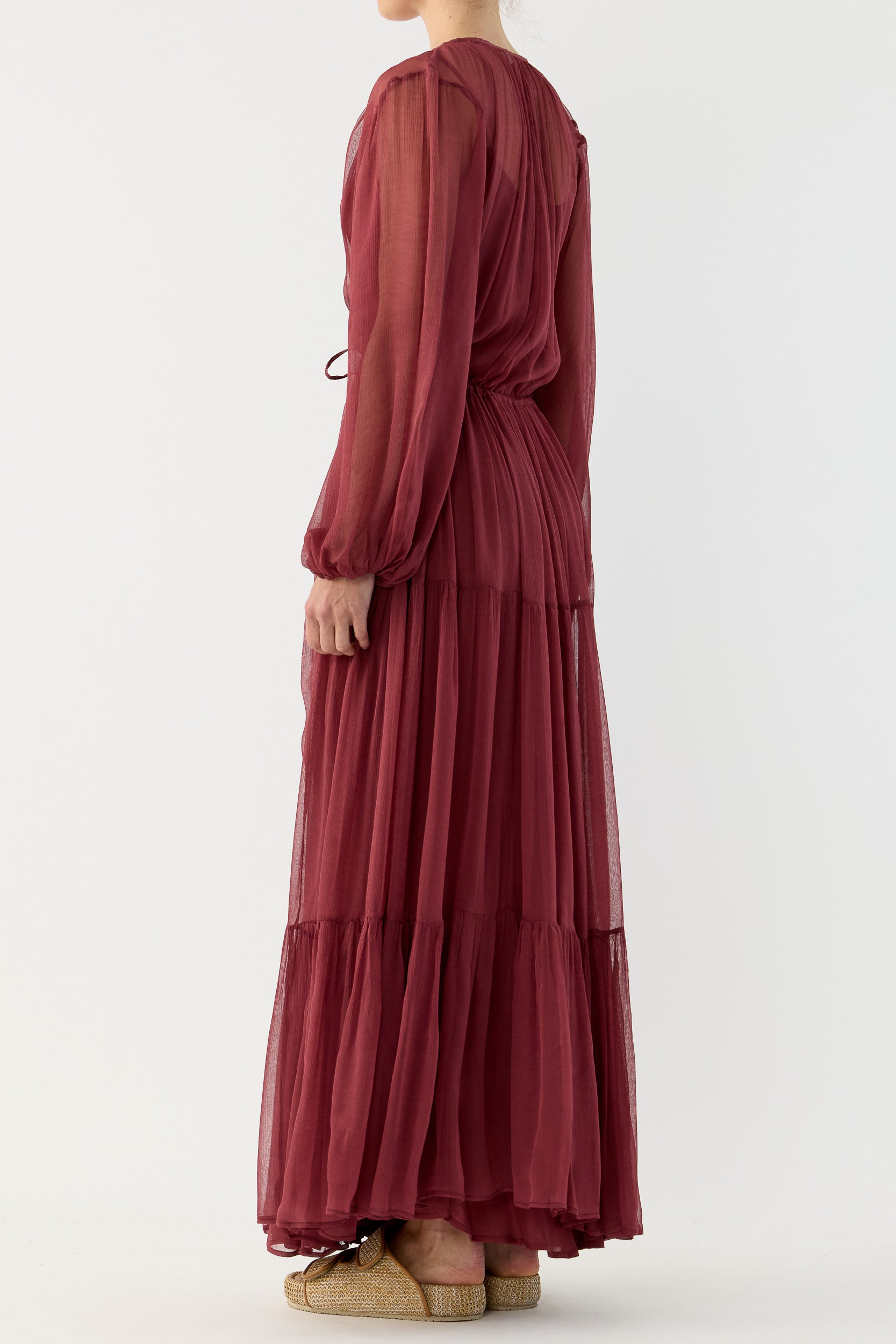 Lucinda Crinkle Chiffon Maxi Dress