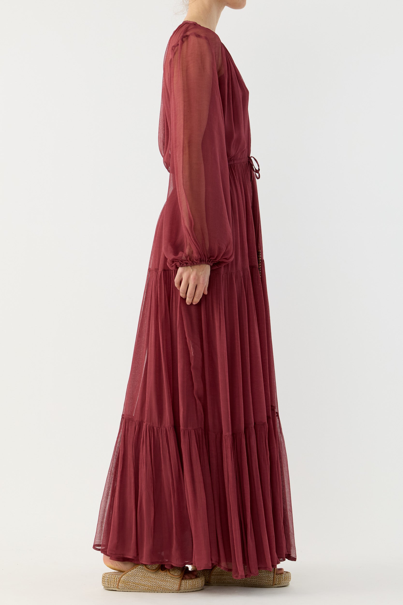 Lucinda Crinkle Chiffon Maxi Dress