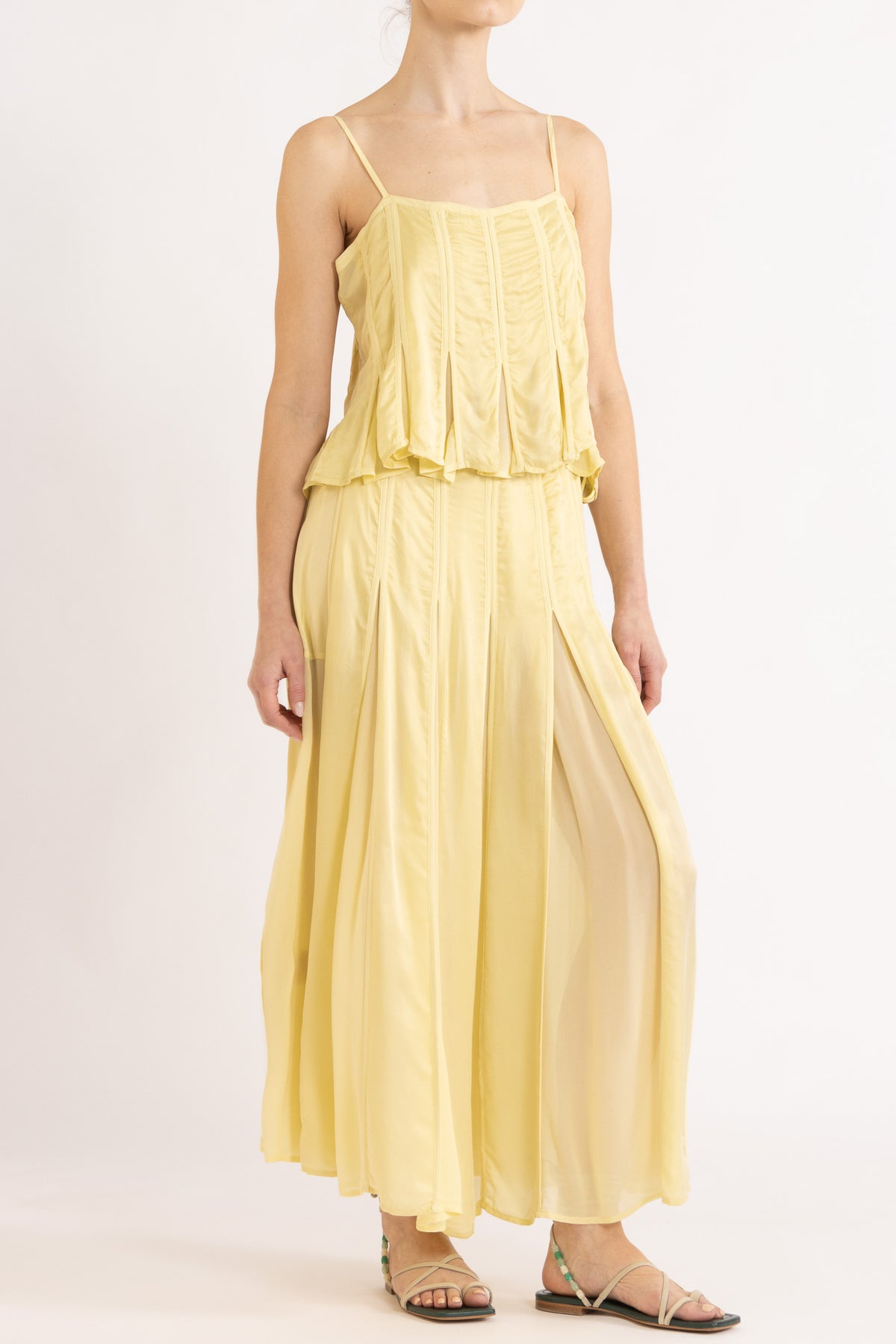 Evara Box Pleat Skirt