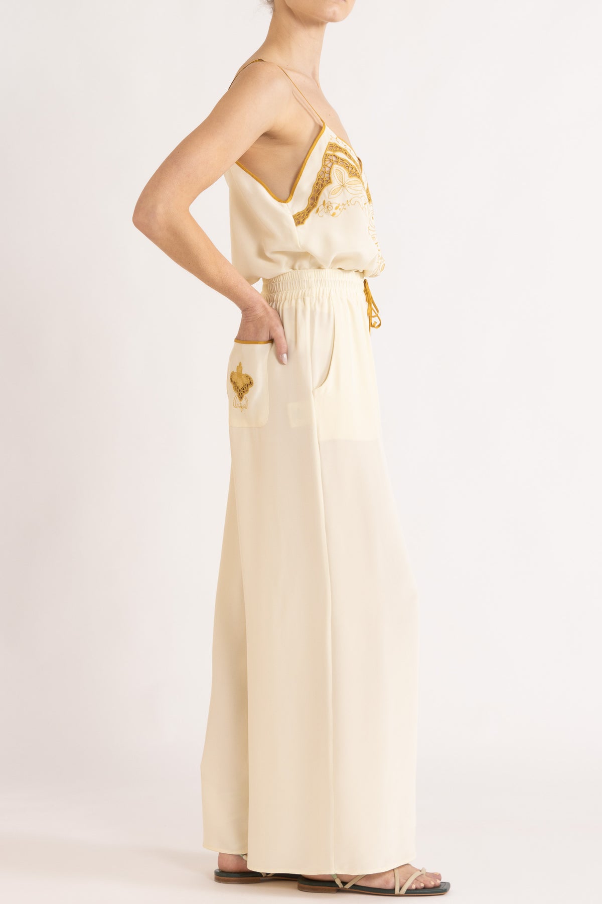 Lina Silk Crepe Pant