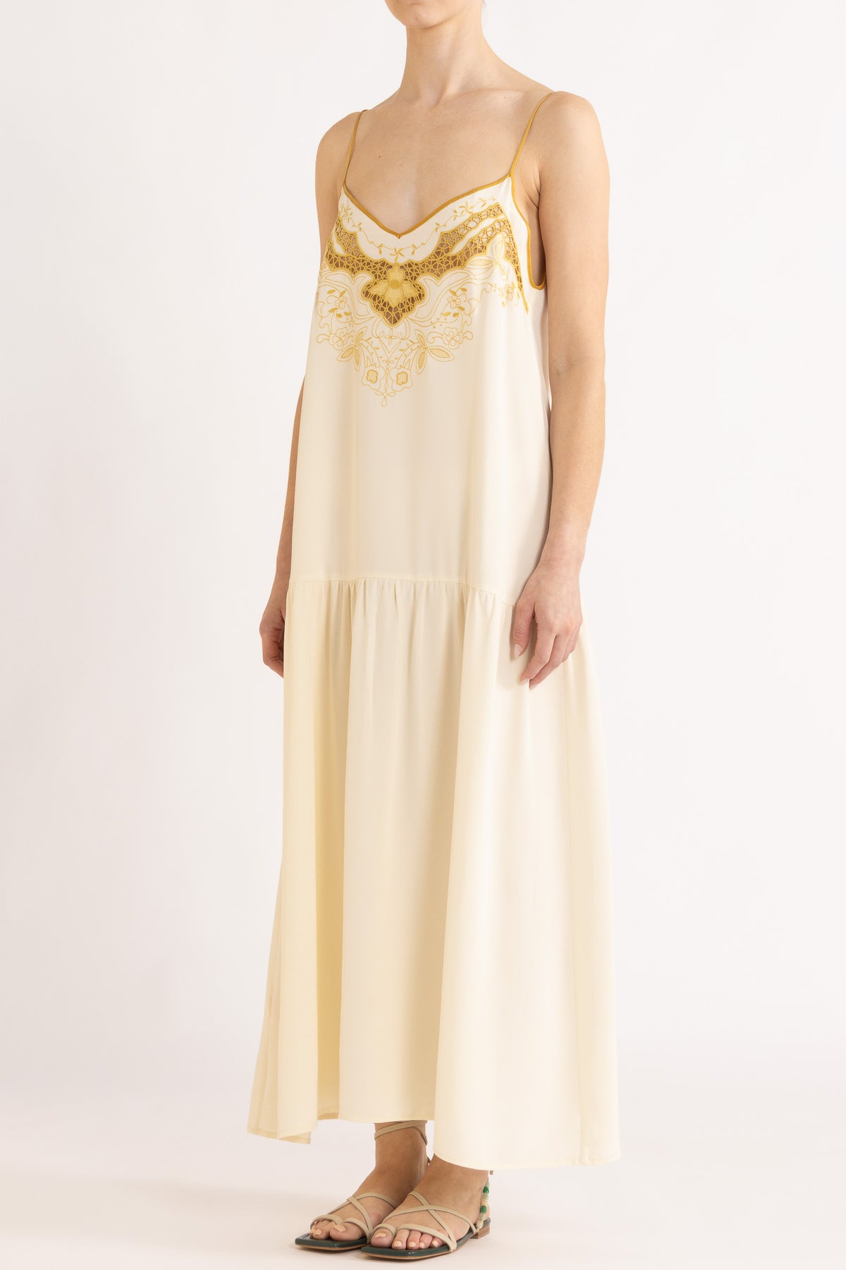 Lina Silk Crepe Cami Dress