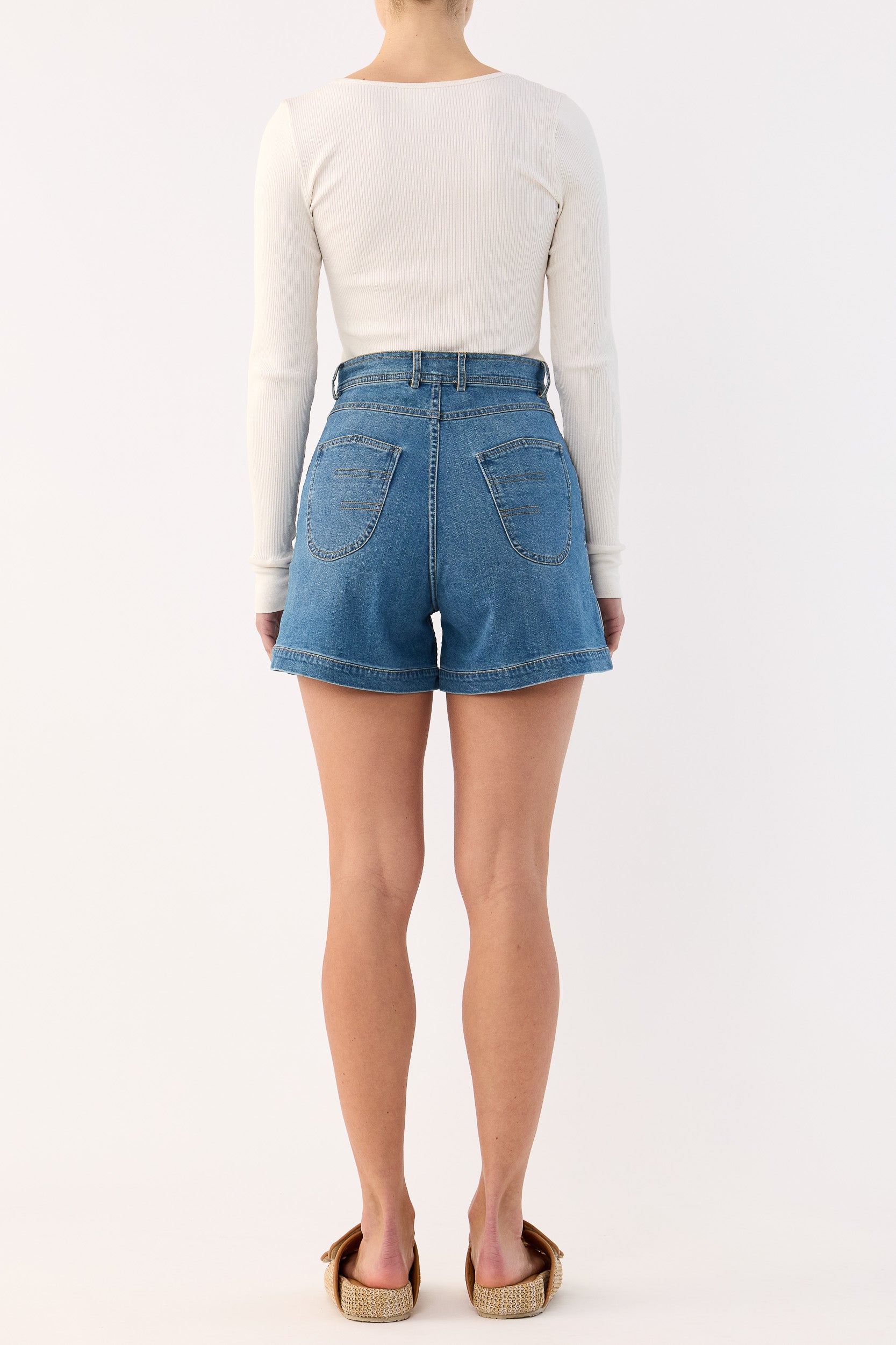 Clover Silk-Cotton Henley Long Sleeve Top