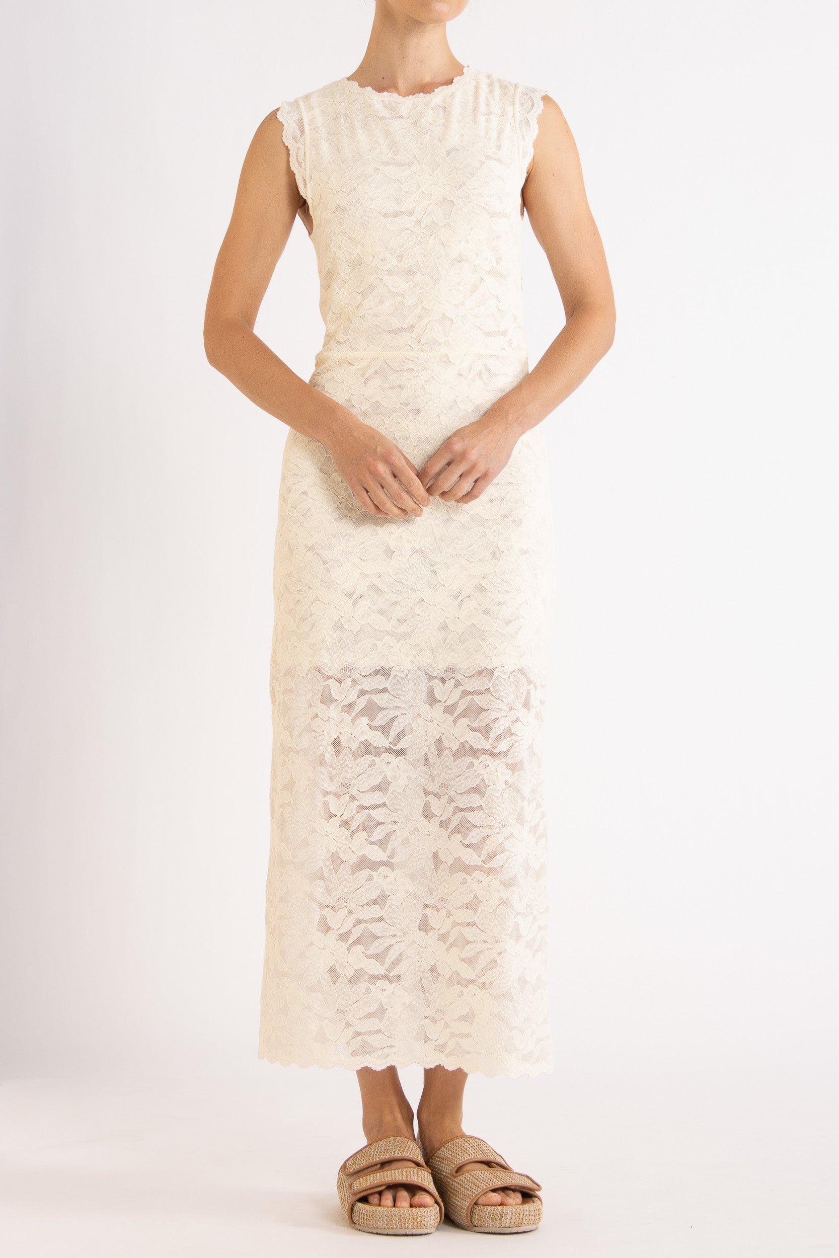 Erika Sleeveless Lace Dress