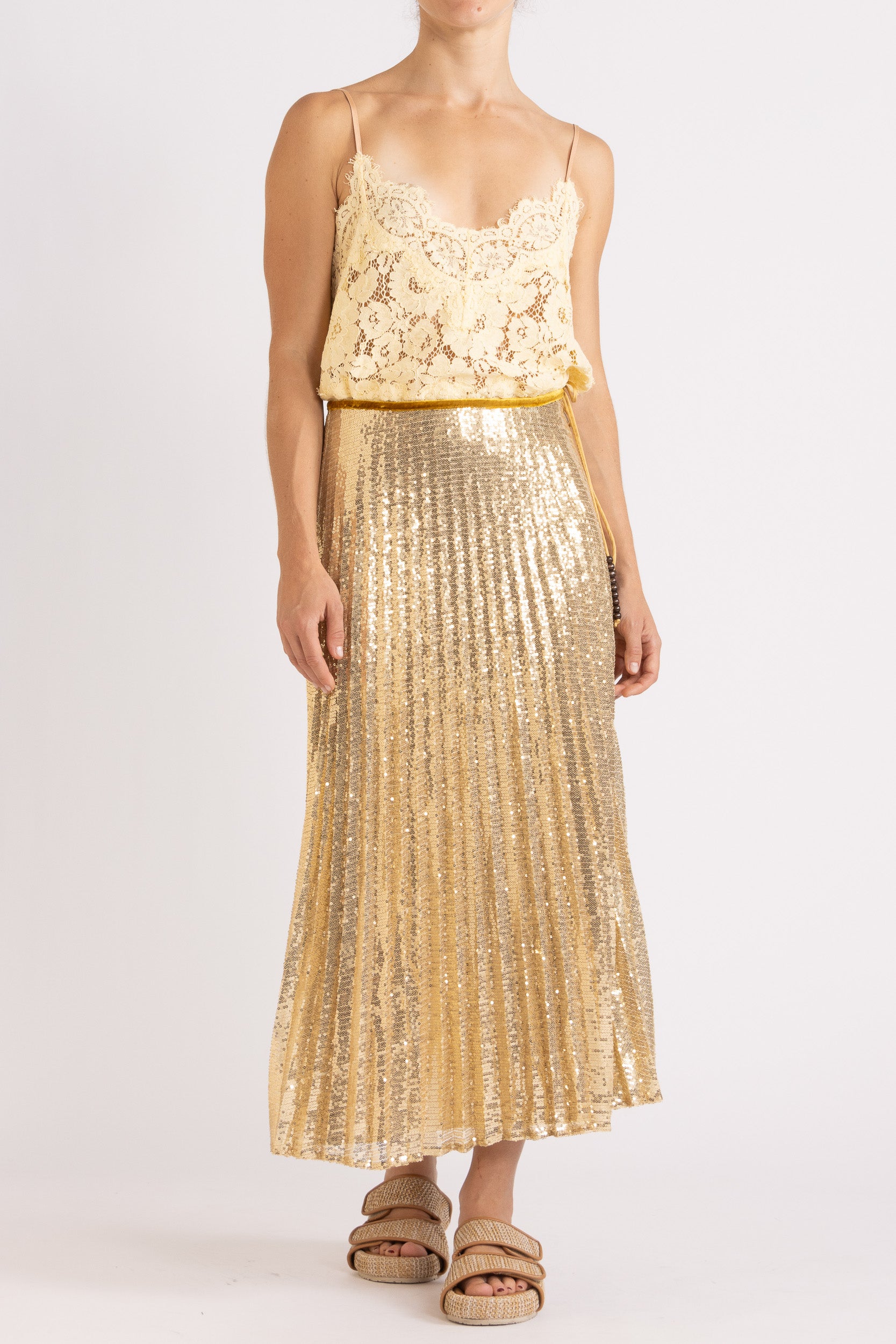 Tilly V Neck Lace Cami